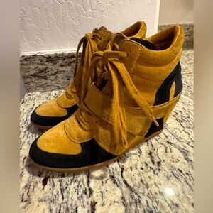 Ash Bowie High Top Wedge Fashion Sneakers 7.5